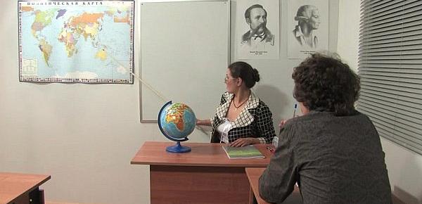  Russian mature teacher 5 - Irina (geography lesson)